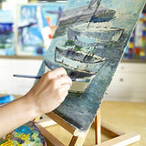 GOTIDEAL Canvas Boards, 8x10 inch Set of 10,Gesso Primed White Blank Canvases for Painting - 100% Cotton Art Supplies Canvas Panel for Acrylic Paint, GOTIDEAL