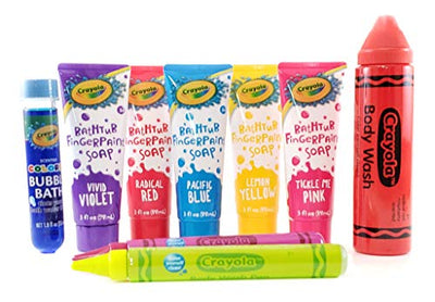Crayola Bath Time Bundle - 9 Items: Bubble Bath, Bathtub Fingerpaint Soap, Jumbo Wash Pens, and Body Wash