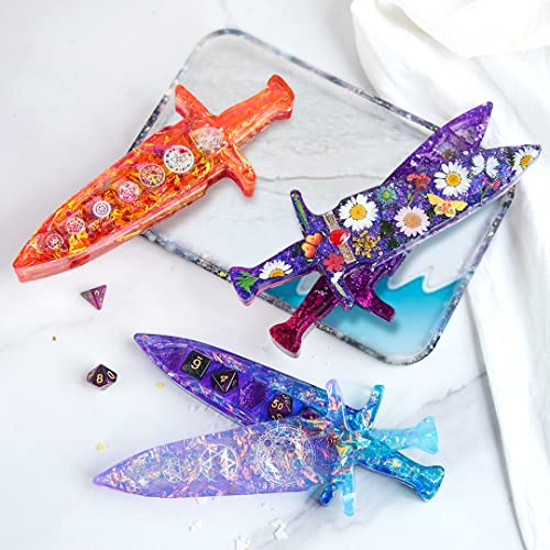 LET'S RESIN Resin Dice Box Mold for DND Dices, Silicone Box Molds for Polyhedral Dices Set, Resin Casting Molds for Dice Case Making, DIY Gift for LET'S RESIN