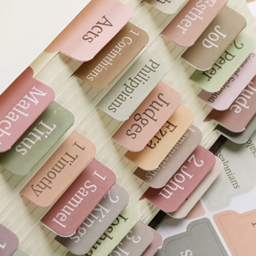 Mr. Pen- Bible Tabs, 75 Tabs, Boho Theme, Laminated Bible Tabs for Women and Men, Bible Tabs for Study Bible, Bible Index Tabs, Bible Book Tabs, Mr. Pen