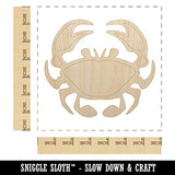 Crab Icon Unfinished Wood Shape Piece Cutout for DIY Craft Projects - 1/4 Inch Thick - 6.25 Inch Size Sniggle Sloth