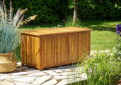 cucunu Outdoor Storage Box with 65 Gallon Capacity 24x36x24 inches - Outside Wooden Deck Box for Patio & Garden - Pool Box Cabinet