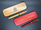Custom Engraved Wood Pen Set With Maple and Rosewood Finish, Executive Pen and Box With Free Personalization Generic