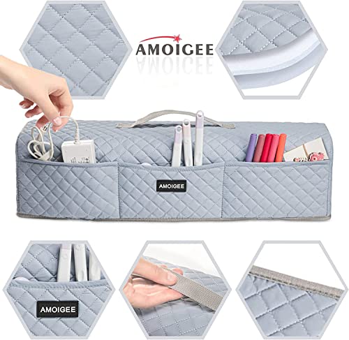 AMOIGEE Padded Dust Cover Compatible with Cricut Maker, Cricut Maker 3, Explore Air 2, Cricut Explore 3 Machine, with Pockets for Cricut Suppliers AMOIGEE
