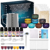 Candle Making Supplies Kit for Adults Kids, DIY Scented Candle Making Kits Including Soy Wax Wicks Scents Oils Dyes Melting Pot Tins Spoon, Festival Hugimcnt