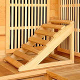 Radiant Saunas BSA1315 Cedar Elite 3-4 Person Infrared Sauna with 9 Carbon Heaters, Wood Blue Wave