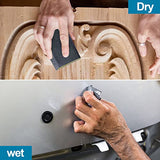 120 to 3000 Assorted Grit Sandpaper for Wood Furniture Finishing, Metal Sanding and Automotive Polishing, Dry or Wet Sanding, 9 x 3.6 Inch, 36-Sheet Miady