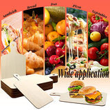 Vmiapxo 16 Pack Unfinished Wood Cutting Board Craft with Handle, Wooden Paddle Cheese Bread Board Set Chopping Board Serving Tray for Craft DIY Vmiapxo