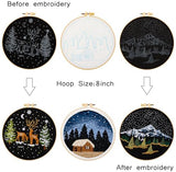 Armindou Embroidery Kit for Beginner Adults, Counted Stamped Cross Stitch kit for Adult Beginner, Hand Embroidery Starter Kits with Pattern, 3 Armindou
