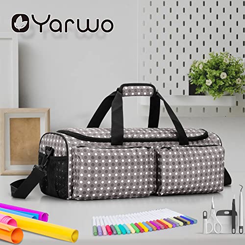 Yarwo Craft Tote Bag Compatible for Cricut Die-cut Machine and Cutting Mat(12 x 12), Travel Carrying Case Compatible with Cricut Explore Air (Air 2), - WoodArtSupply