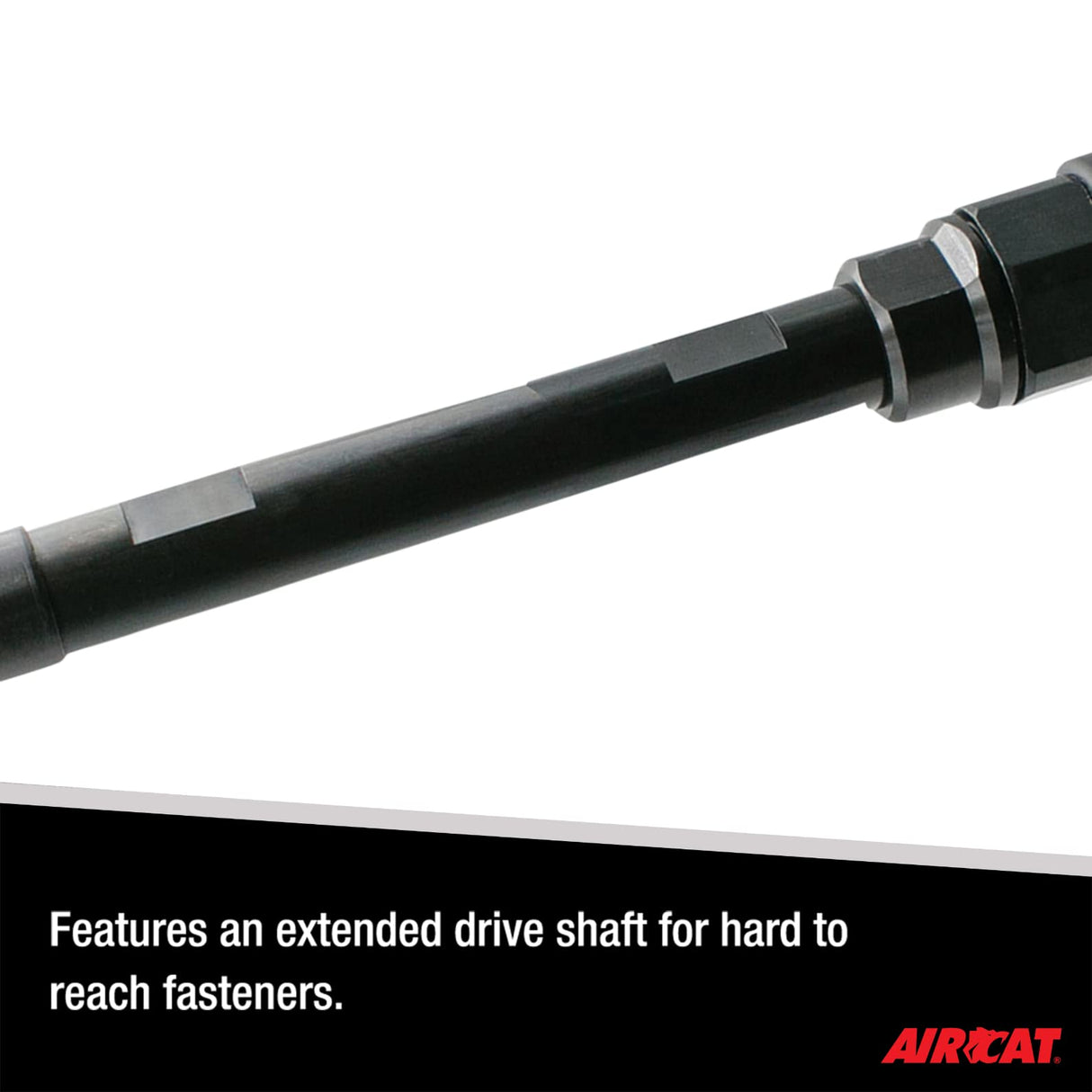 AIRCAT Pneumatic Tools 808-15-25: 15.3 Inch Long Reach Ratchet 200 RPM, 30 ft-lbs Maximum Torque - 1/4-Inch AIRCAT