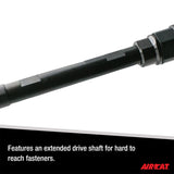 AIRCAT Pneumatic Tools 808-15-25: 15.3 Inch Long Reach Ratchet 200 RPM, 30 ft-lbs Maximum Torque - 1/4-Inch AIRCAT