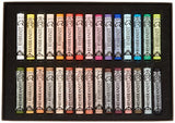 Rembrandt Royal Talens Soft Pastels General Wood Box Set, 30 Stick Rembrandt