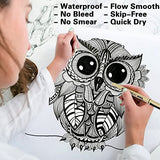 Micro Fineliner Drawing Art Pens: 6 Black Fine Line Waterproof Ink Set Artist Supplies Archival Inking Markers Pigment Liner Journaling Sketch KOUSICOO