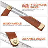 DOITOOL 1PCS 9 Inch Sliding T-Bevel Gauge Woodworking T Bevel Angle Finder with Hardwood Handle and Metric Marks DOITOOL