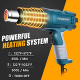 Heat Gun Kit 1500W with Dual-Temperature 5 Nozzles,Hot Air Gun 122ᵒF-1022ᵒF Heating in Seconds for DIY Shrink PVC Tubing/Wrapping/Crafts,Stripping XPEOO