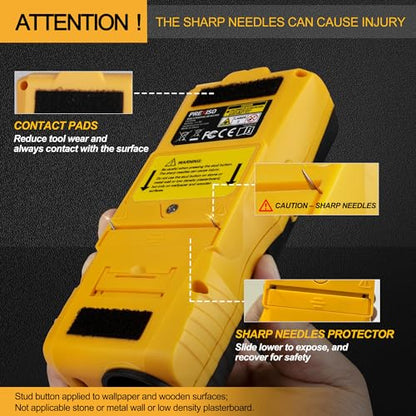 PREXISO 5-in-1 Stud Finder with Laser Level Marking & Ultrasound Distance Measure - Area, Volume, Addition | Wood, AC Wire Detector - Wall Scanner - WoodArtSupply