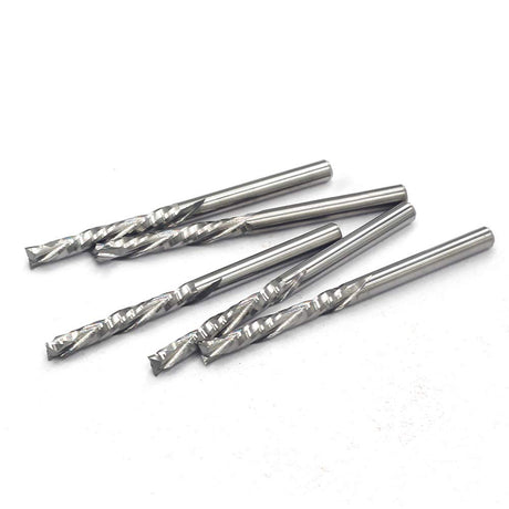 OSCARBIDE Up & Down Cut Squre Nose Carbide End Mills 1/8 Inch Shank CNC Spiral Router Bits,(3.175x22mm) 2 Flutes Milling Cutter for Wood,5 Pieces OSCARBIDE