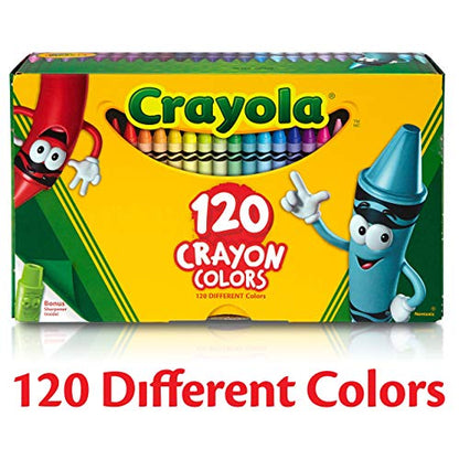 Crayola Crayons, 120 Count, Coloring Supplies, Gift for Kids - WoodArtSupply