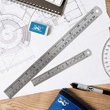 Mr. Pen Steel Rulers, 6 inch and 12 inch Metal Rulers, Pack of 2 Mr. Pen