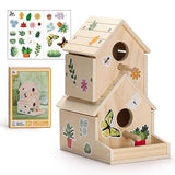SainSmart Jr. Bird House Kit for Kids to Build and Paint - Art Craft Wooden Toys - Unfinished Wood Crafts with Stickers - Woodworking Crafts for SainSmart Jr.