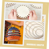 STOBOK 10 Pcs Woven Bag Base Wood Base for Crochet Handbag Weaving Board Basket Weaving Supplies Wood Bag Bottom Unfinished Wooden Round Weaving STOBOK