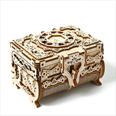 bennama 3D Wooden Puzzles Antique Box - Store Your Jewelry - DIY Gift Box, Brainteaser and Puzzle for Christmas/Birthday,Gifts for Adults and Teens