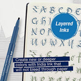 Faber-Castell Calligraphy Pitt Artist Pen Set - 6 Multi Colored Calligraphy Pens Faber-Castell