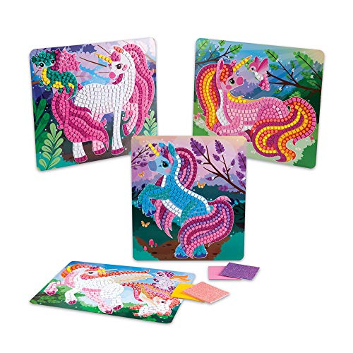 ORB The Factory Sticky Mosaics Unicorns, Pink/Teal/Blue/Purple, 12' x 2' x 10.75' - WoodArtSupply