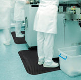 American Floor Mats Hog Heaven Premium 7/8" Black & Yellow Border 3' x 5' Nitrile Backed Anti-Fatigue Comfort Mat American Floor Mats