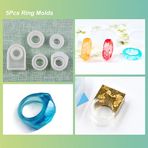 LET'S RESIN 30pcs Resin Jewelry Molds, Jewelry Molds for UV Resin, Resin Silicone Molds kit with Bracelet Molds,Pendant Molds,Ring Molds for Epoxy LET'S RESIN