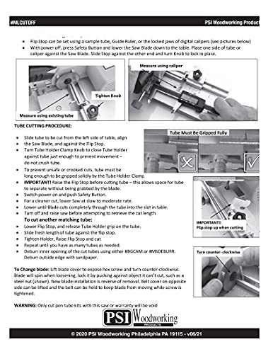 Penn State Industries MLCUTOFF Pen Tube Micro Cutoff Saw with Jig, Orange/Grey/White Penn State Industries