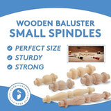 Wooden Baluster Spindles 1-1/2", Pack of 25 Wood Spindles for Crafts, Woodworking, and Furniture, by Woodpeckers Woodpeckers