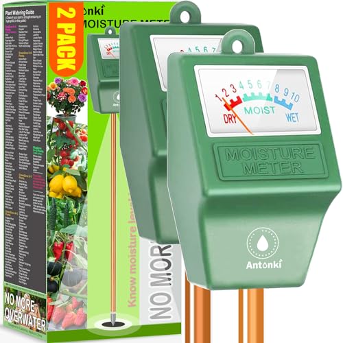 Antonki Soil Moisture Meter for Indoor Plants, Plant Water Meter, Soil Hygrometer Monitor, Soil Sensor Water Test Kit for Flower, Tree Gardening, - WoodArtSupply