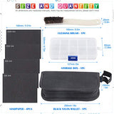 Glarks 18Pcs Assorted Wood Rasp Set Include 12Pcs Mini Hand Metal Files, A Brush and Storage Box with 4Pcs Sandpaper for Fixing Jewelers Diamond Wood Glarks