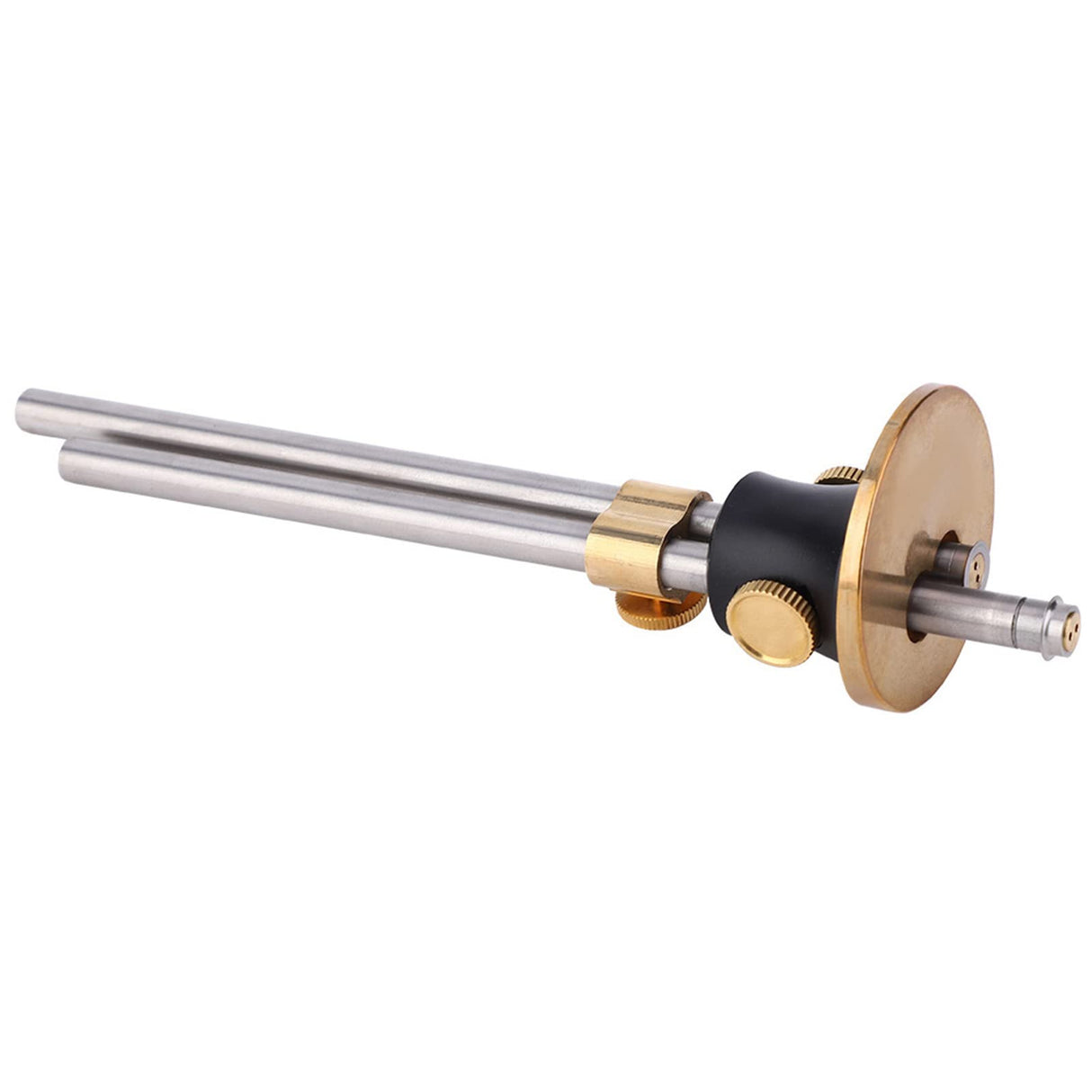 Wheel Marking Gauge, Adjustable High Accuracy Carpenter Marking Scriber Hand Measuring Tool with Removal Tool for Woodworking Accessory(Double-Shaft) ViaGasaFamido