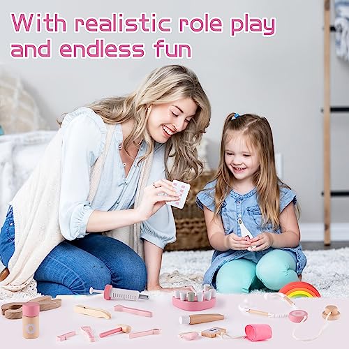 Doctor’s Kit Play Set for Kids, Pretend Toy 18 PCS Doctor Playset for Toddlers, Dentist Kit Doctor Role Play Set, Doctor Kit for Toddlers and Kids umu