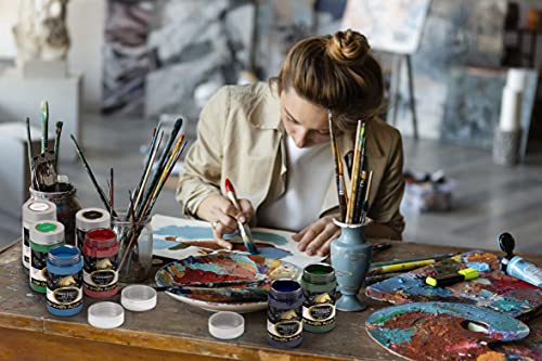 MyArtscape Acrylic Paint Set - 12 x 300ml Bottles - Lightfast - Heavy Body - Rich Pigments - Artist Quality Painting Supplies - Professional Grade MyArtscape