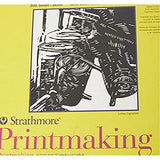 Strathmore 300 Series Printmaking Paper Pad, Glue Bound, 8x10 inches, 40 Sheets (120g) - Artist Paper for Adults and Students - Block Printing, Strathmore
