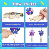 Monster Wind Chime Craft Kit for Kids - DIY Wooden Arts & Crafts Activity Fennoral
