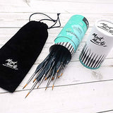 Mont Marte Signature Detail Brush Collection, 15 Piece, Taklon Bristles, Suitable for Acrylic, Oil, Watercolor and Gouache Paints, Includes Storage MONT MARTE