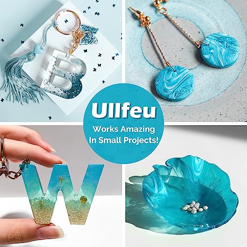 ULLFEU 400g Clear UV Resin Kit - High Gloss UV Epoxy Resin Hard Type, Fast Curing, Non Yellowing, Low Odor UV Cure Resin Ultraviolet Curing Resina UV ULLFEU