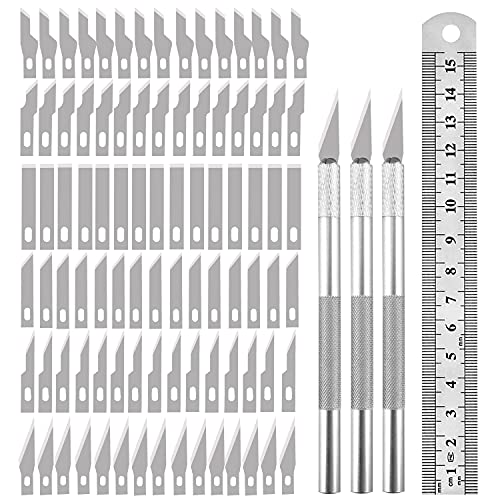 90PCS Knife Blades Precision Craft Knife Set, for DIY Artwork, Cutting, Models, Scrapbook - WoodArtSupply