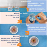 32 fl.oz Craft Epoxy Resin and Hardener Kit, Crystal Clear, Food Safe & Low Odor, Bubble Free, High Hardness for Casting (Deep Pour) and Art, Wood, INSPOP