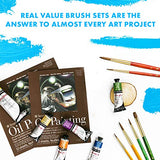 Princeton Real Value, Series 9100, Paint Brush Sets for Acrylic, Oil & Watercolor Painting, Syn-Gold Taklon (Rnd 2, 4, Liner 2/0, Shader 2, 6, PRINCETON ARTIST BRUSH CO.