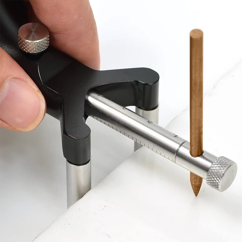 YOSELIN Dovetail Jig Wheel Marking Gauge Wood Scribe Tool Set, English and Metric Unit Accuracy 1/32" and 1mm Per, Adjustable Precision Linear Arc YOSELIN