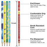 Shuttle Art Pencils and Erasers Bundle, Set of 180 Pack Assorted Colorful Pencils + 120 Pack Pink Erasers Bulk Shuttle Art