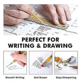 Shuttle Art Pencils and Erasers Bundle, Set of 600 Pack Sharpened Yellow Pencils + 72 Pack Premium White Erasers Bulk Shuttle Art