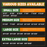 RAINDEWAY 12 Mil Heavy Duty White Tarp 6x20 Feet, UV Resistant, Waterproof, Weatherproof Poly Tarp with Metal Grommets and Reinforced Edges RAINDEWAY