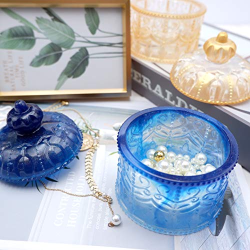 MOUGIGI Resin Box Mold, Crown Resin Jar Mold, Jewelry Box Molds for Resin, Storage Box Bottle Silicone Resin Molds for DIY Jewelry Container Resin MOUGIGI